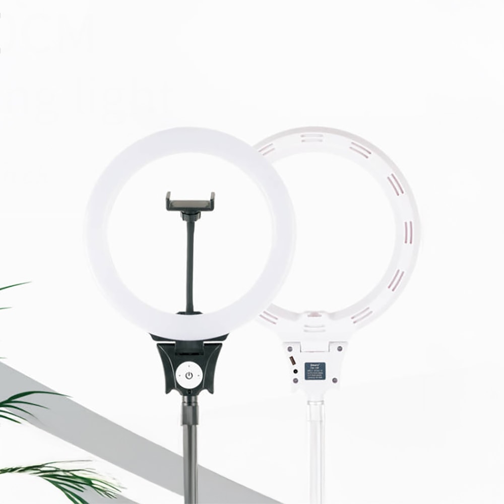 Jmary FM-12R Kumandalı 30cm Işıklı Telefon Tutucu Ring Light