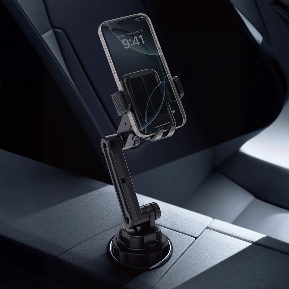 Wiwu Wi-CH059 Gentleman 360 Derece Dönebilen Teleskopik Açılı Bardaklık Tasarım Araç Telefon Tutucu