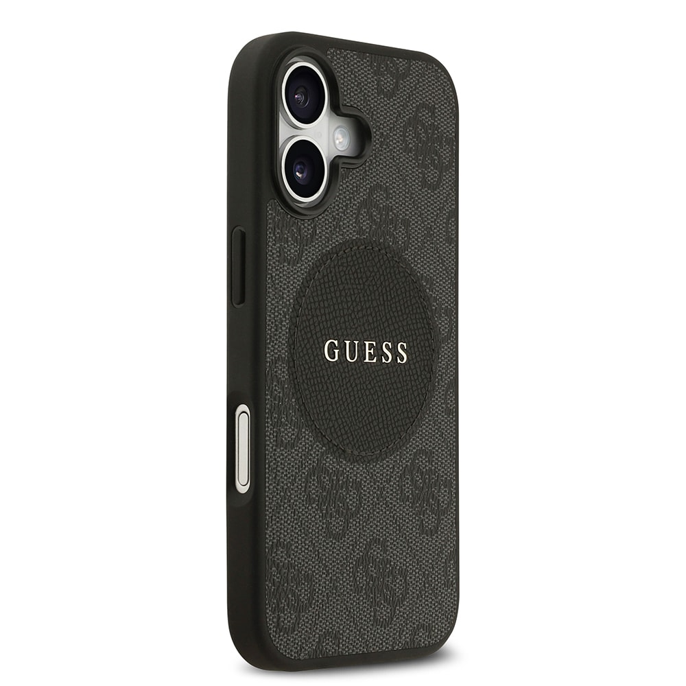 Apple iPhone 17 Kılıf Guess Orjinal Lisanslı M-safe Şarj Özellikli Yazı Logolu Circle Classic Kapak