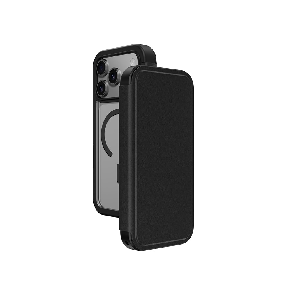 Apple iPhone 17 Pro PU Kartlıklı Kapaklı Amazingthing Glamour Foilo Serisi Kılıf image