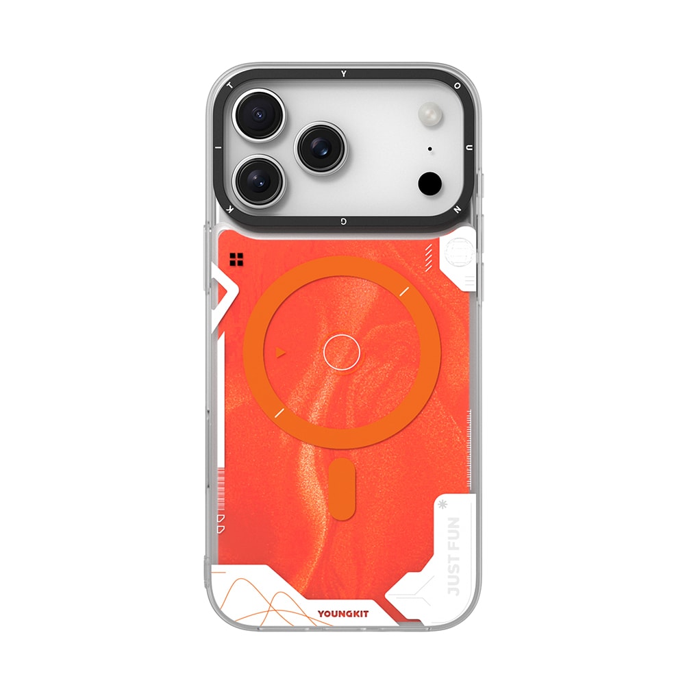 Apple iPhone 17 Pro Max Kılıf M-safe Şarj Özellikli Parlak Kumlu Sıvılı Tasarımlı Galaxy Fantasy Serisi Kapak