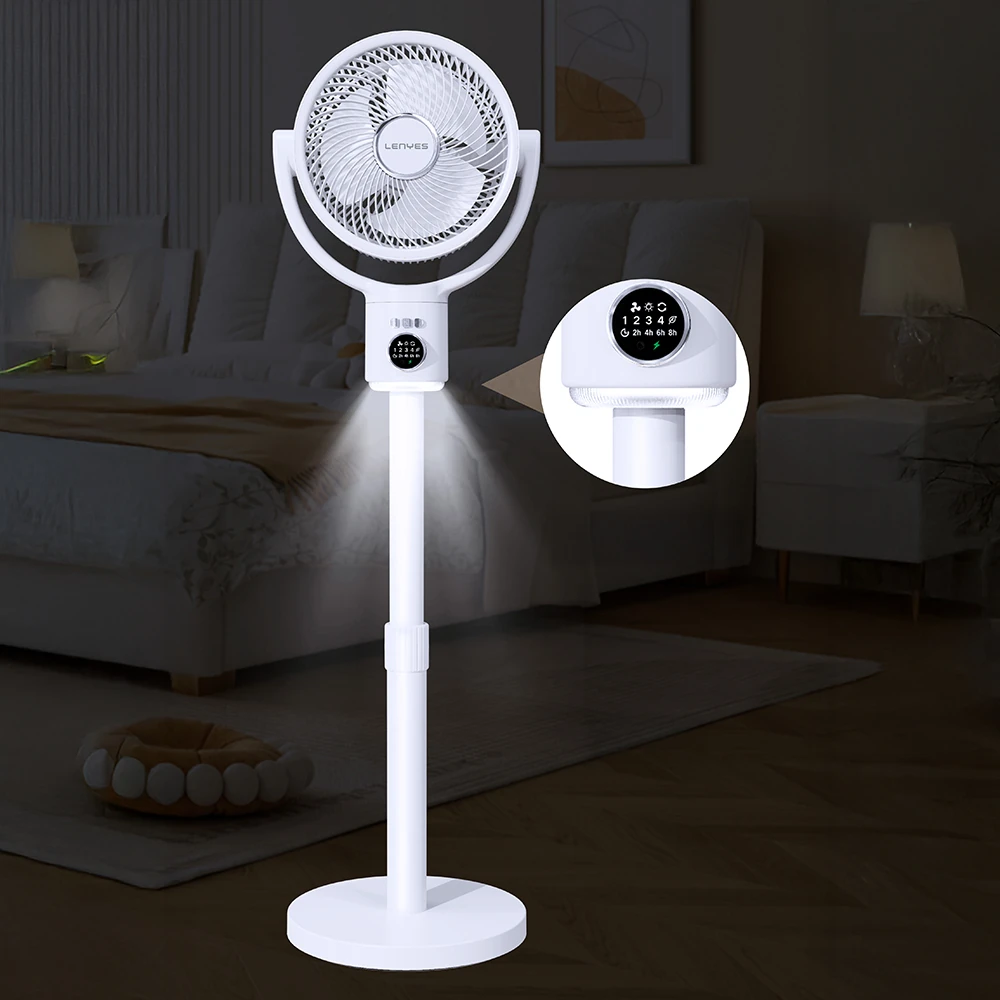 Lenyes LHF10 Dijital LED Göstergeli 5 Kademeli Uzaktan Kumandalı Uzayabilen Gövdeli 10 inç Fan
