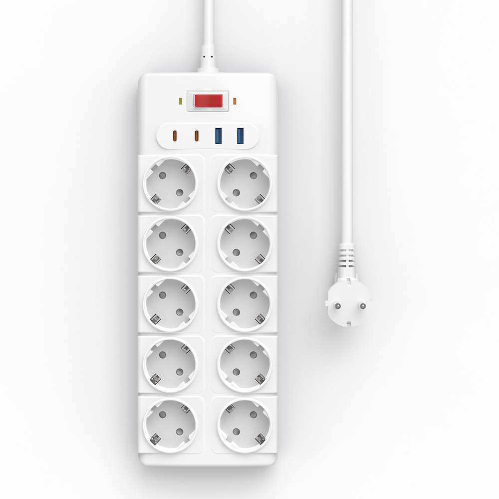 Wiwu Wi-S008 20W GaN Tech Power Strip 14 in 1 Çoklu Priz 2M
