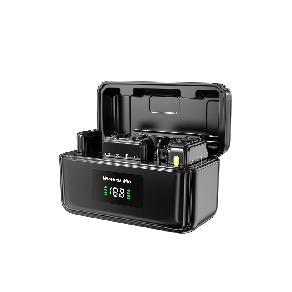 Wiwu Wi-WM005 2in1 Type-C ve Lightning Portlu ANC Özellikli Kablosuz Yaka Mikrofonu