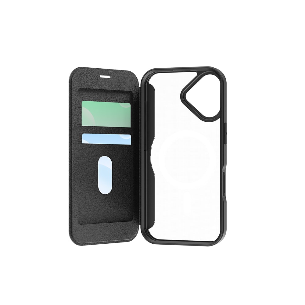 Apple iPhone 17 Kılıf M-Safe Şarj Özellikli Raptic Air Folio Şeffaf Kartlıklı Kapaklı Kılıf image