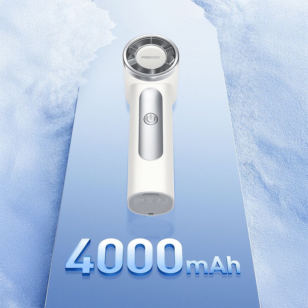 Recci RLS-F07 Dijital LED Göstergeli 6 Kademeli Mini Soğutucu El Fanı