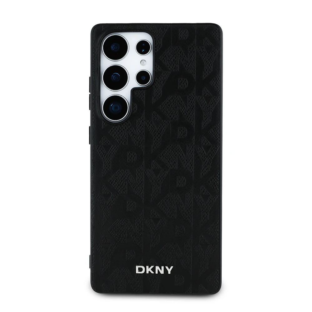 Galaxy S25 Ultra Kılıf DKNY Orjinal Lisanslı Magnetik PU Deri Grid Pattern Kapak