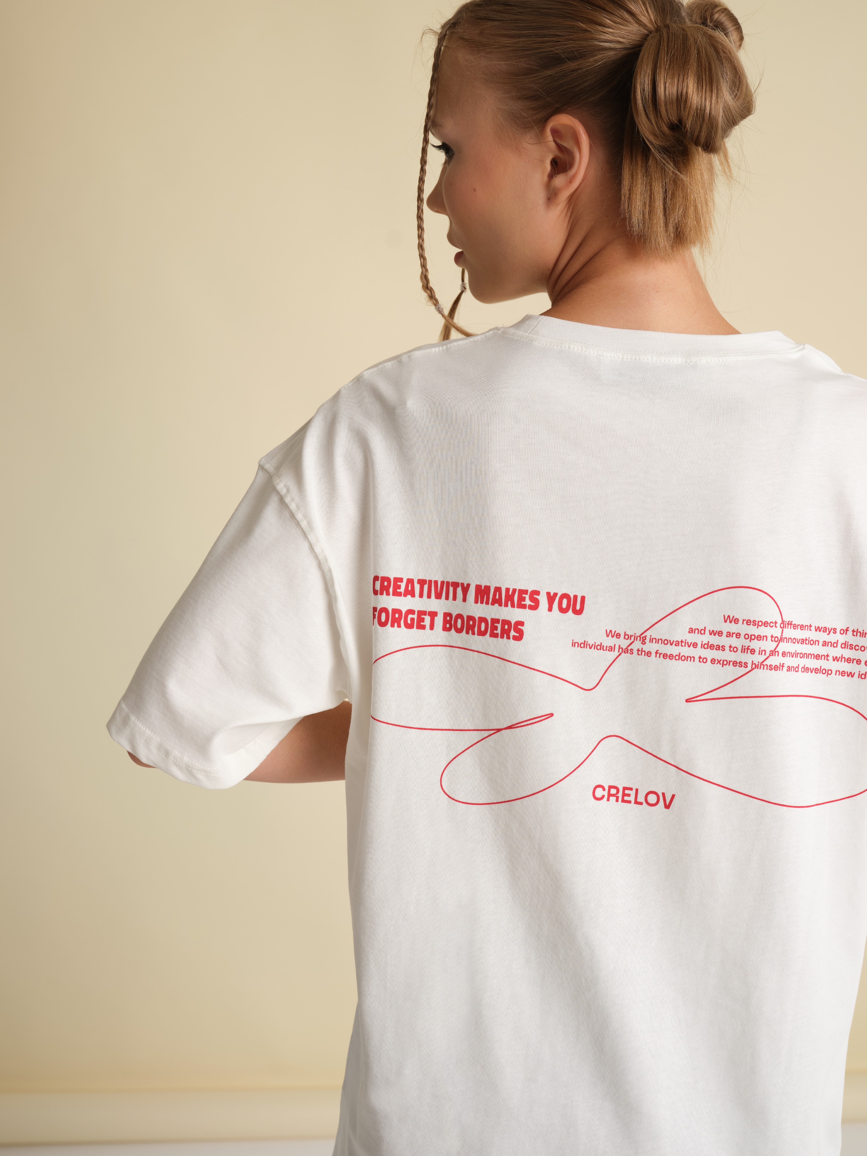 Kadın Creative Butterfly Oversize T-shirt