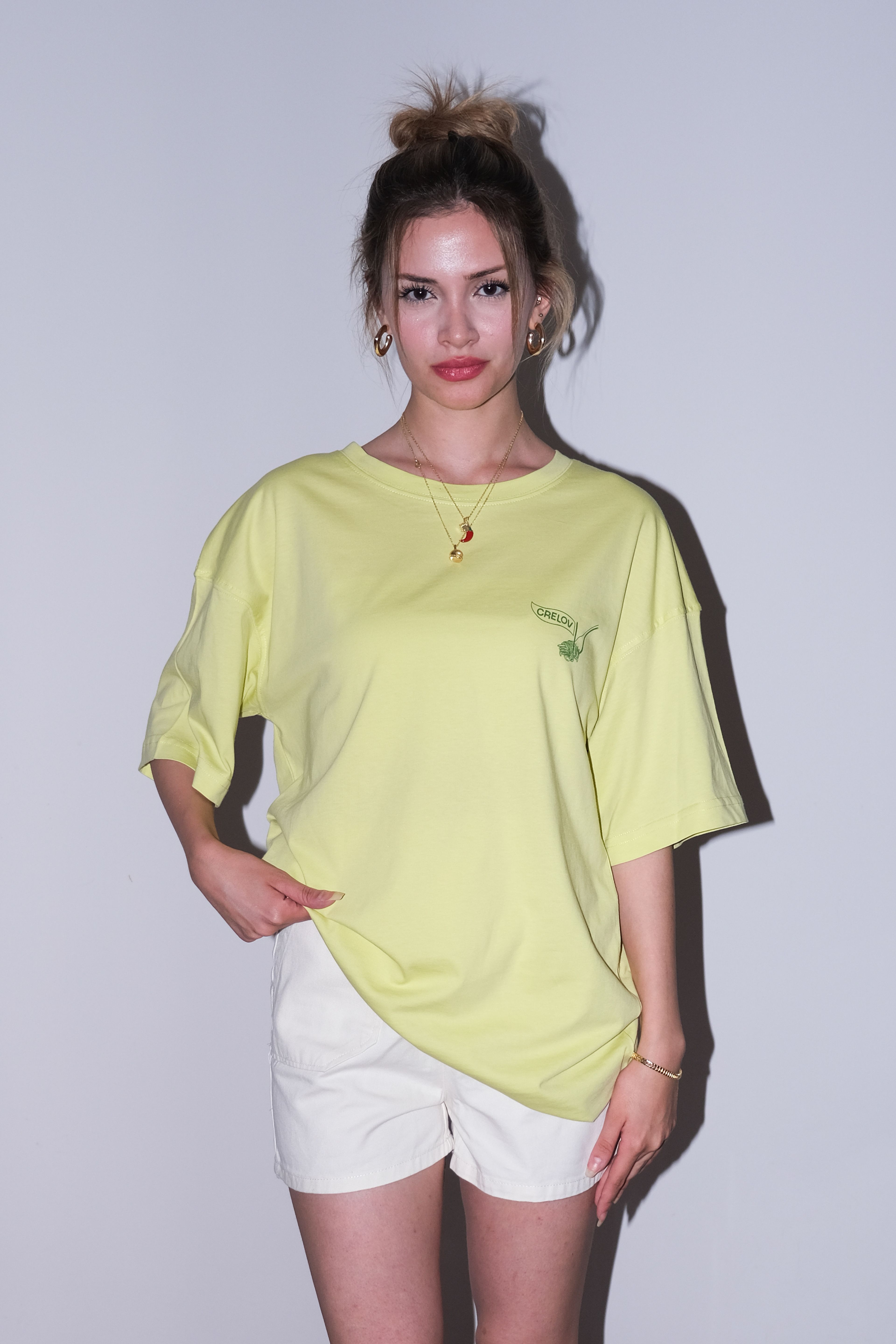 Kadın Pasta La Vista Baby Lime Oversize T-shirt