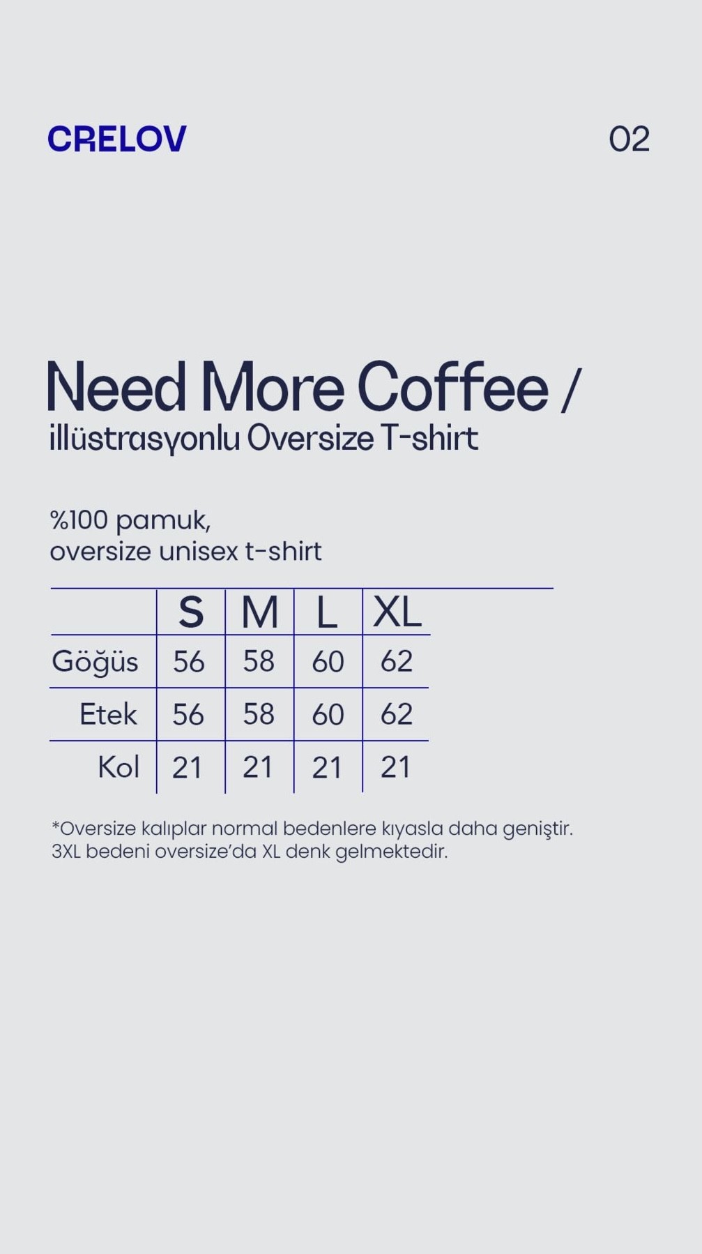 Kadın Need More Coffee Beyaz Oversize T-shirt