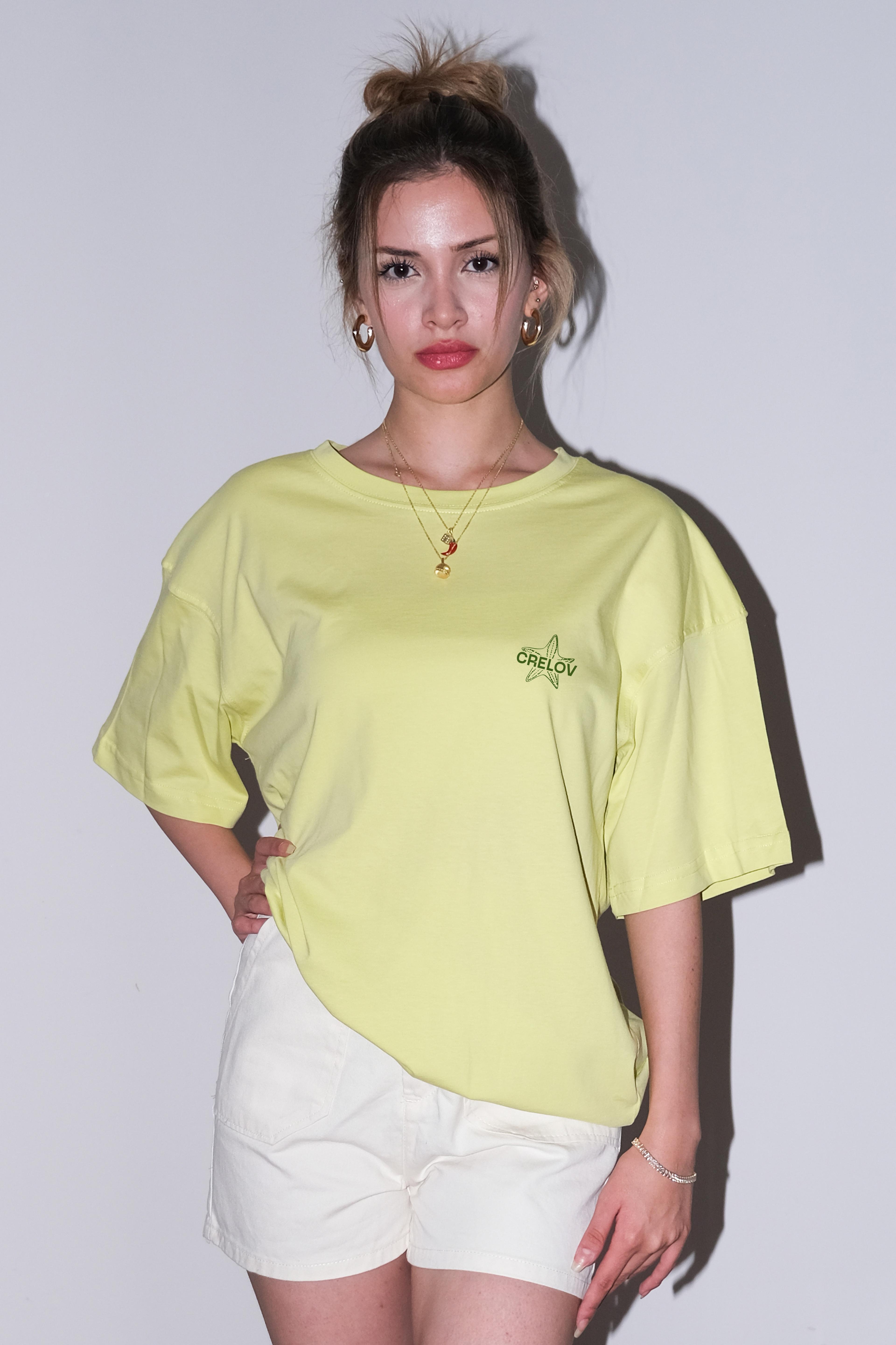 Kadın Salty Summer Lime Oversize T-shirt