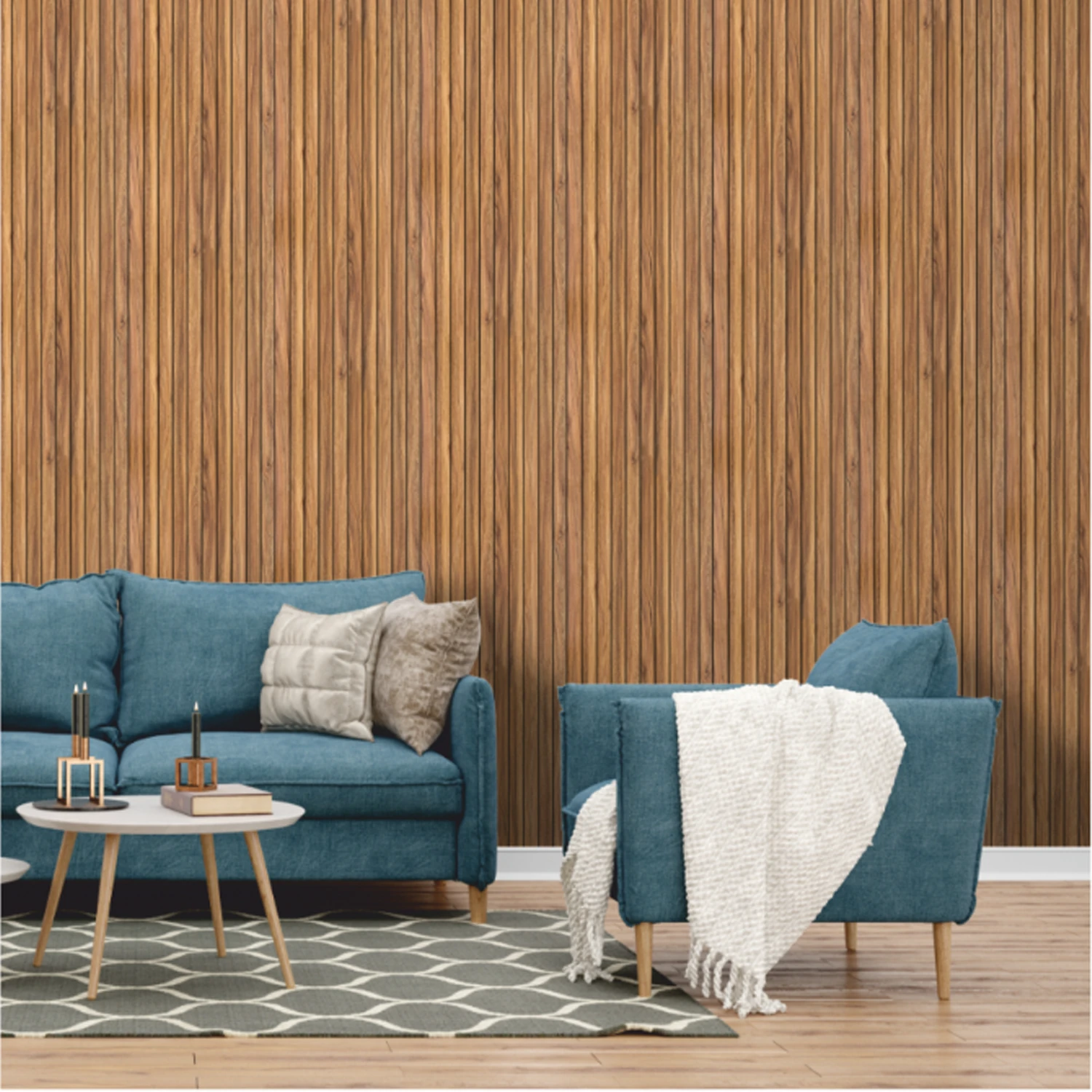 911-303 Ahşap Görünümlü Strafor Duvar Paneli