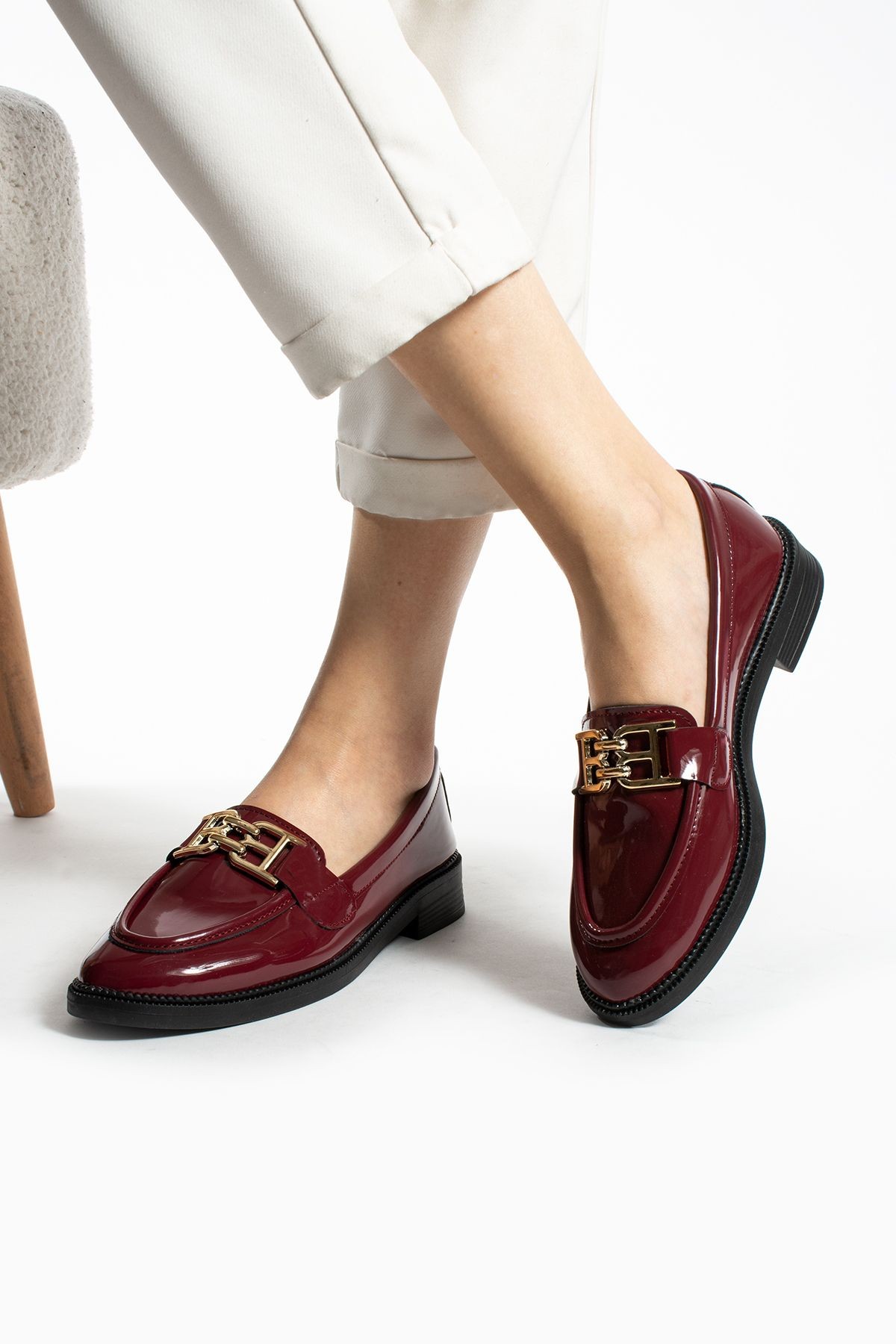 Kadın Loafer Makosen Casual Toka Detay Günlük Ayakkabı