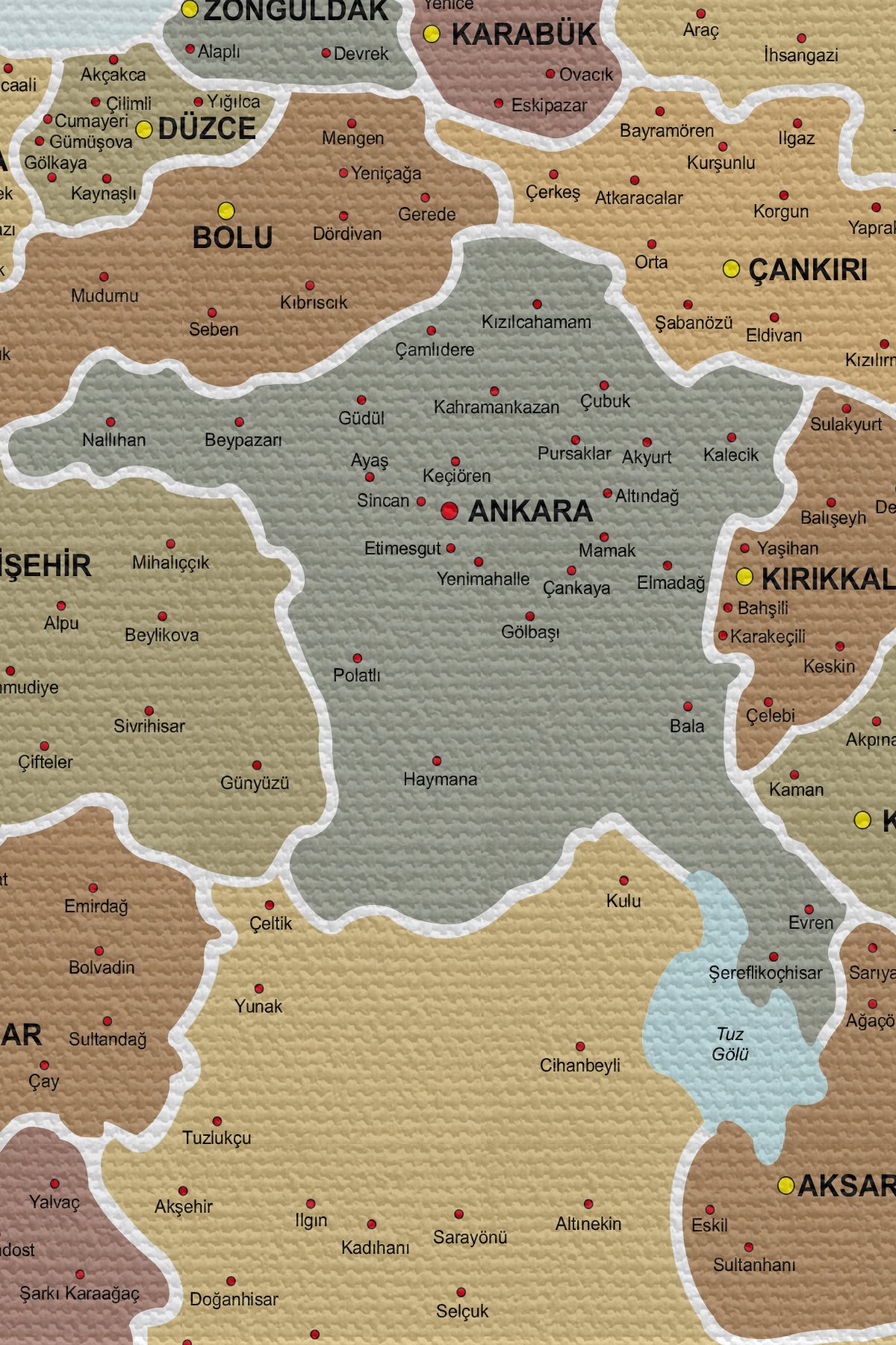 Duvar Örtüsü Detaylı Güncel Türkiye Haritası Kaliteli Kanvas Duvar Halısı