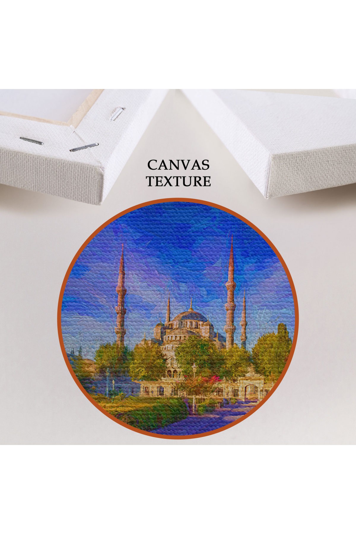 Sultan Ahmet Camii Yağlıboya Görünüm Kanvas Tablo ( TEK PARÇA )