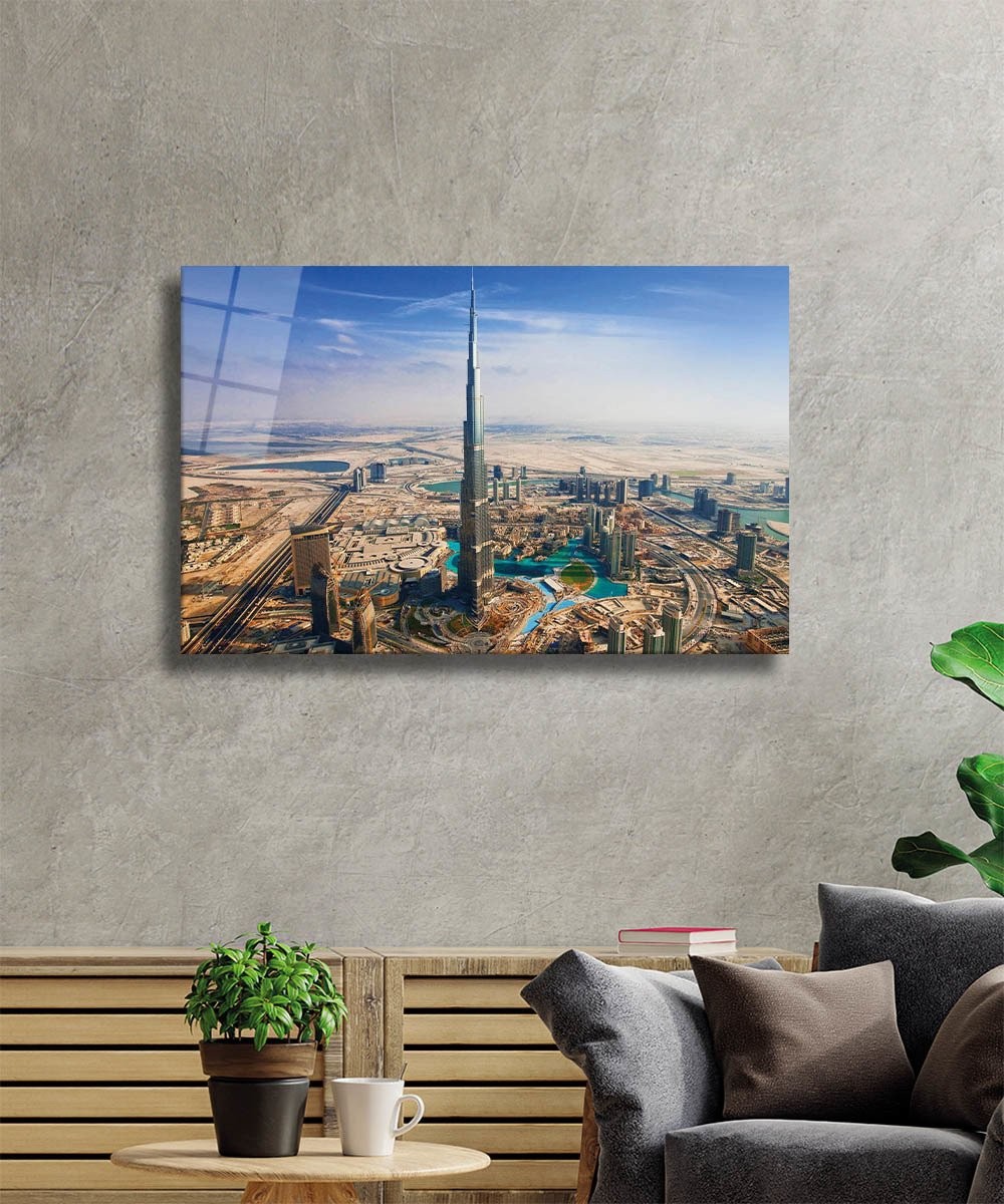 Şehir Manzaralı-25 Cam Tablo 4mm Dayanıklı Temperli Cam,