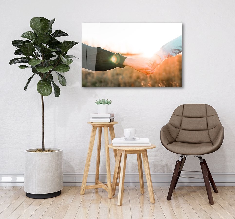Sevgililer Cam Tablo 4mm Dayanıklı Temperli Cam