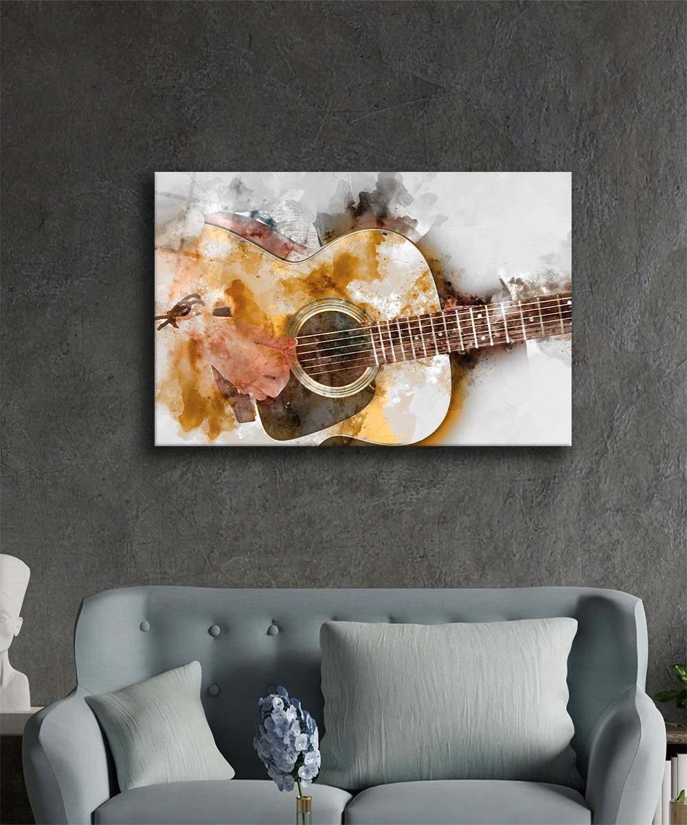 İllüstrasyon-12 Cam Tablo 4mm Dayanıklı Temperli Cam, Illustration Art Glass Wall Decor