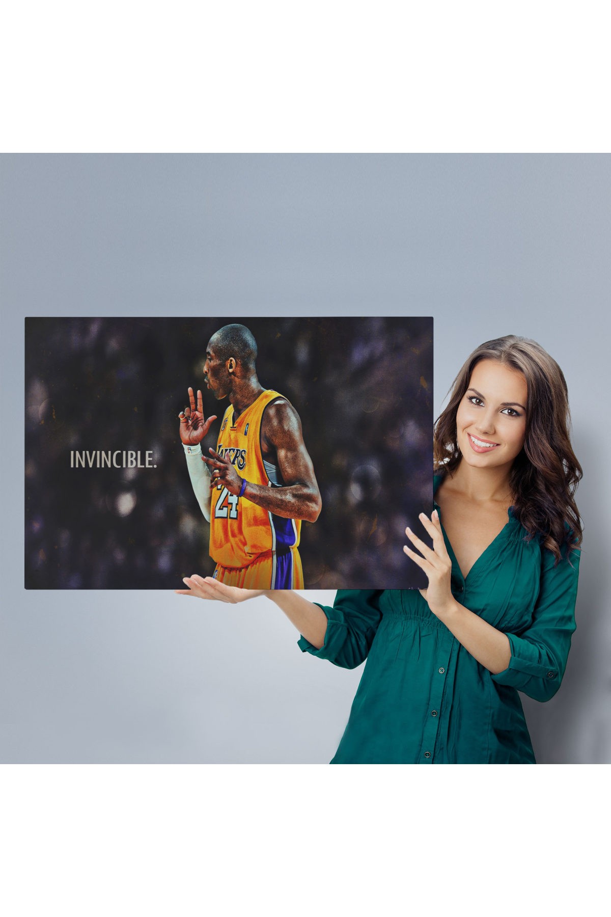 Kobe Bryant Invincible Black Mamba Kanvas Tablo ( TEK PARÇA   )