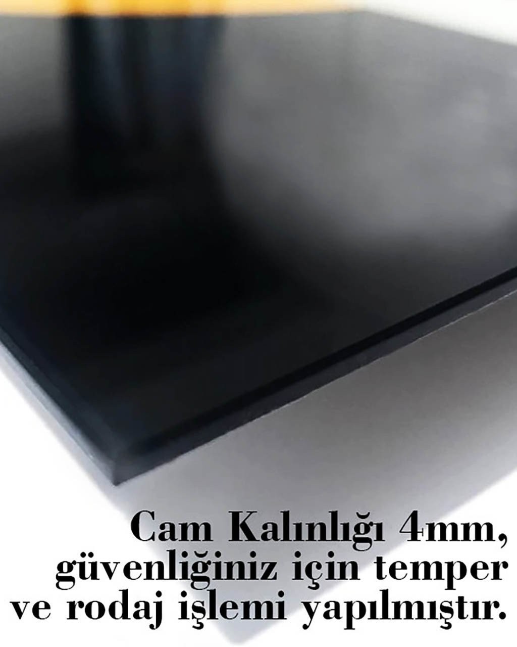 Su Damlaları Yeşil yaprak-3 Cam Tablo 4mm Dayanıklı Temperli Cam
