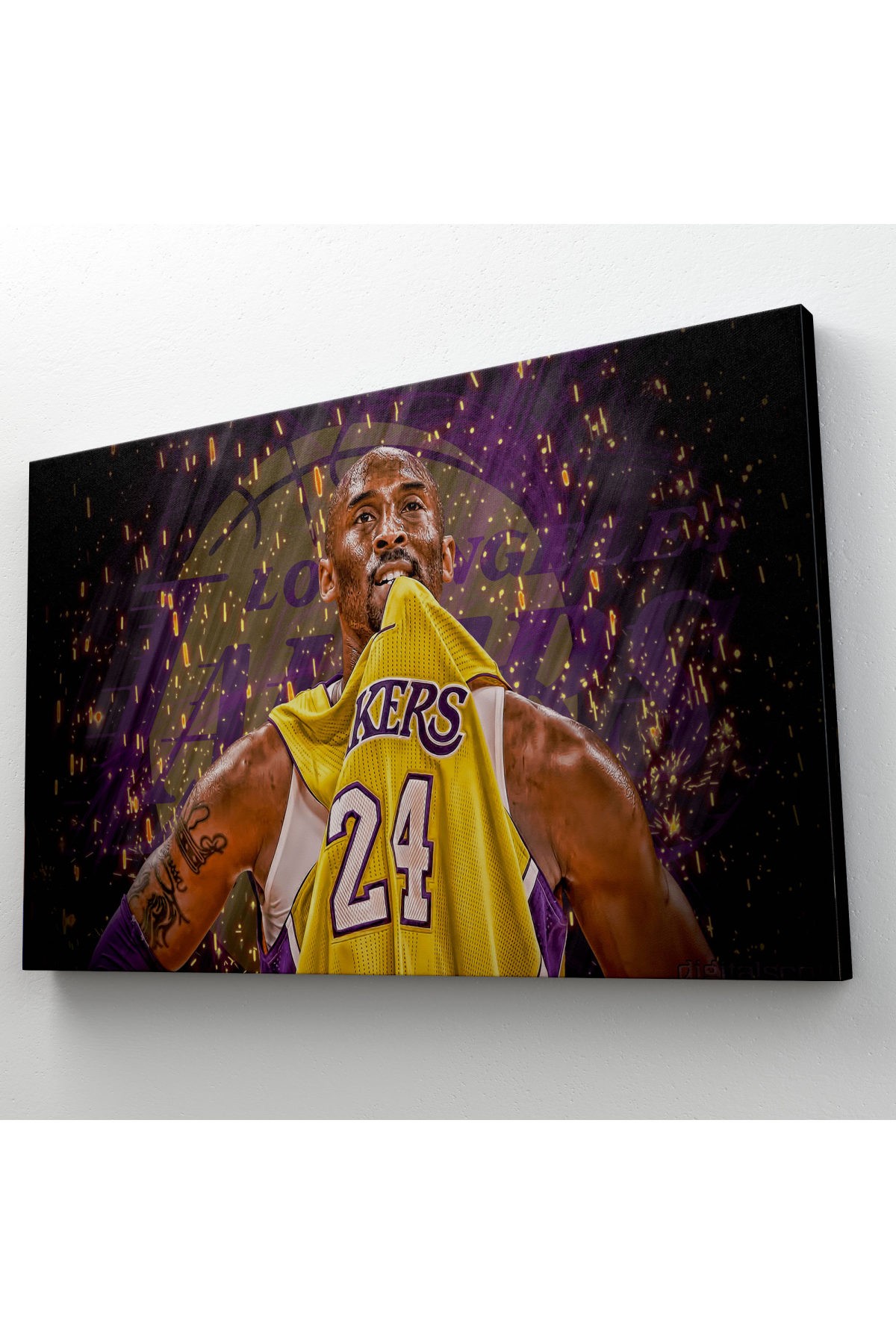 Kobe Bryant Los Angeles Lakers Kanvas Tablo / Black Mamba ( TEK PARÇA )