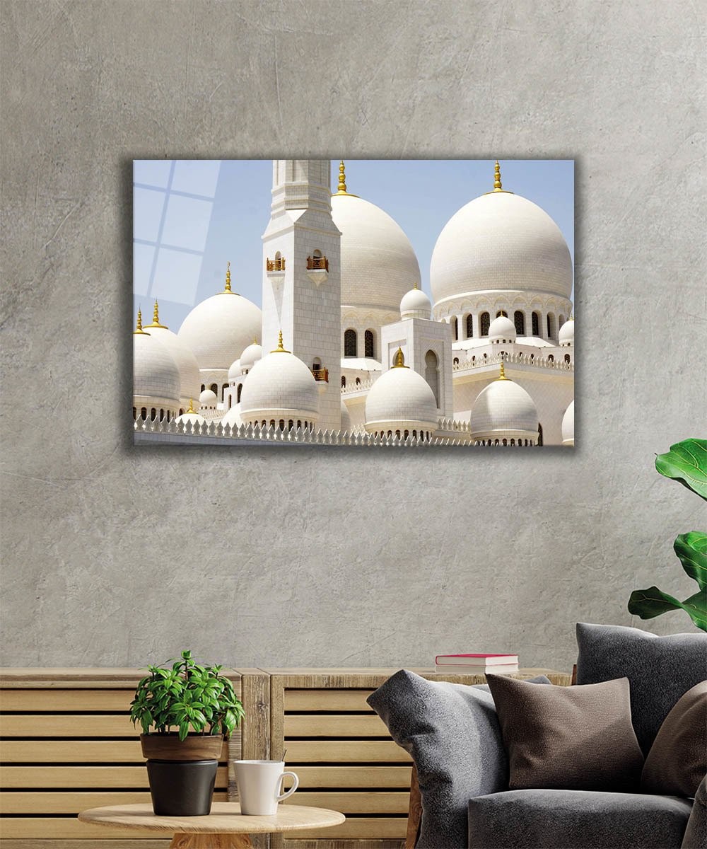 Beyaz Cami Cam Tablo  4mm Dayanıklı Temperli Cam, White Mascid Glass Wall Decor