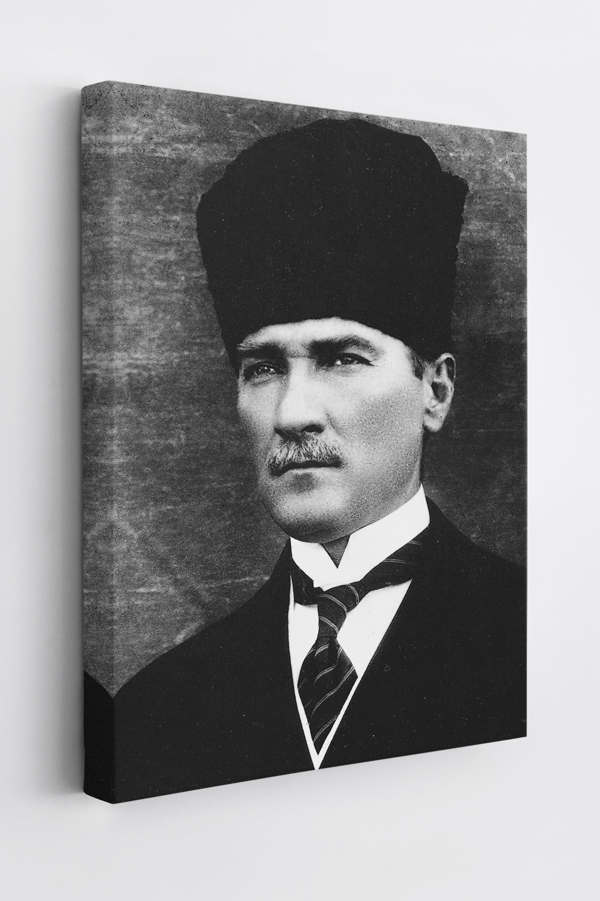 Atatürk Portre Tablosu Mustafa Kemal Atatürk Dikdörtgen Dekoratif Kanvas Tablo