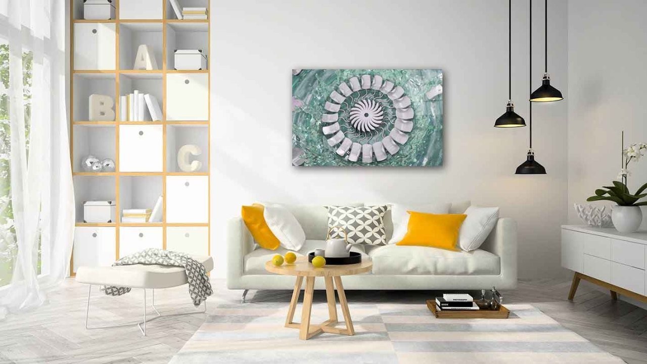Su İçinde Pervane Cam Tablo 4mm Dayanıklı Temperli Cam