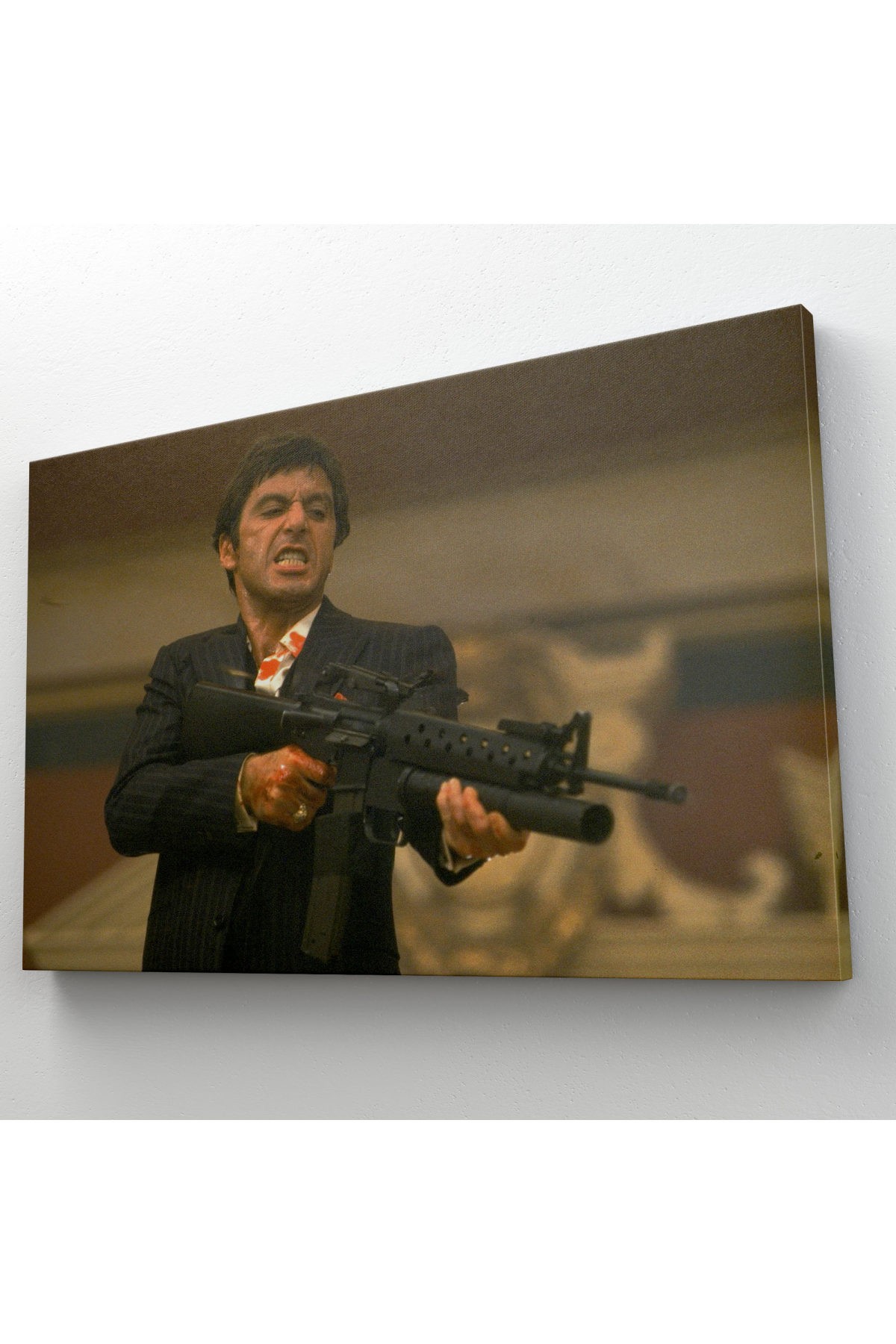 Scarface Alpacino İtalyan Mafya Kanvas Tablo ( TEK PARÇA )