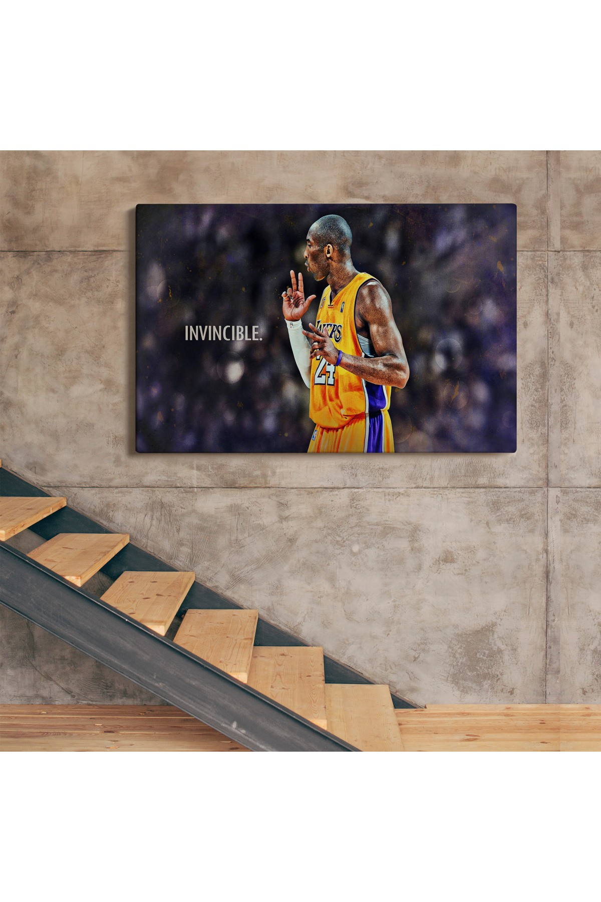 Kobe Bryant Invincible Black Mamba Kanvas Tablo ( TEK PARÇA   )