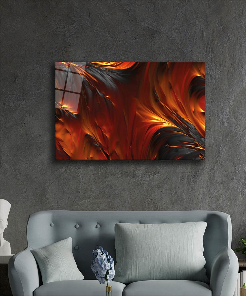 İllüstrasyon-17 Cam Tablo  4mm Dayanıklı Temperli Cam, Illustration Art Glass Wall Decor