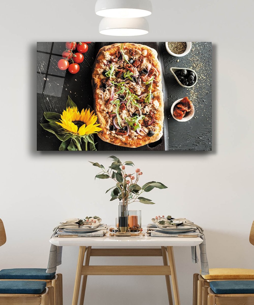 Pizza-1 Cam Tablo 4mm Dayanıklı Temperli Cam