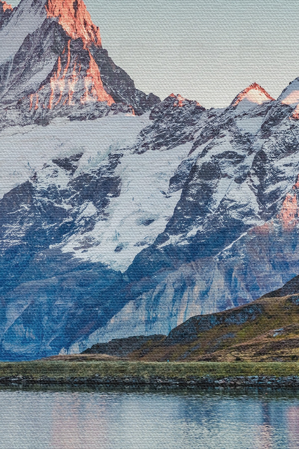 Bachalpsee Gölü ve İsviçre Alpleri Dekoratif Kanvas Duvar Tablosu