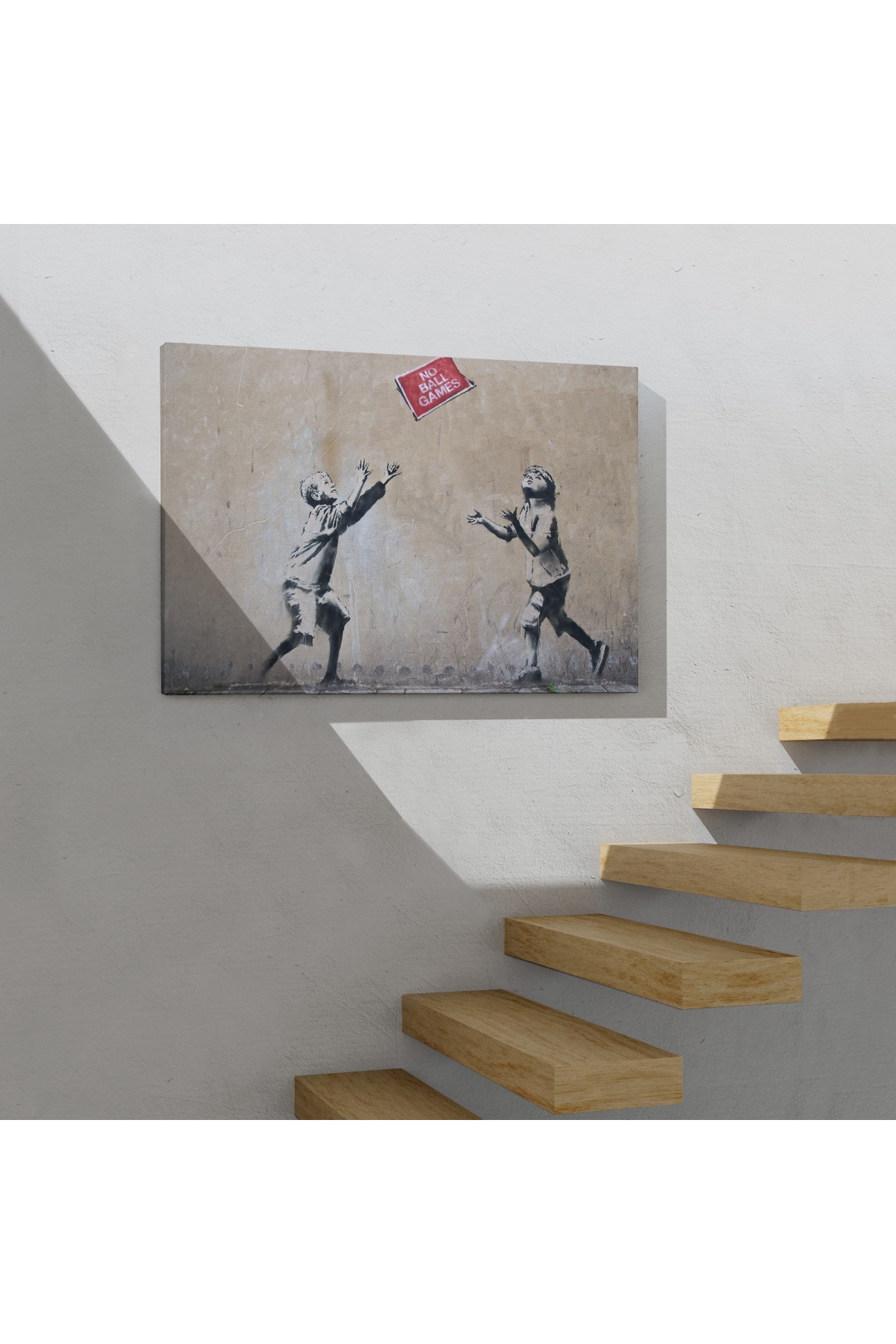 Banksy Stencil'in Top Oyunları Yok İsimli Eseri Kanvas Tablo  ( TEK PARÇA  )