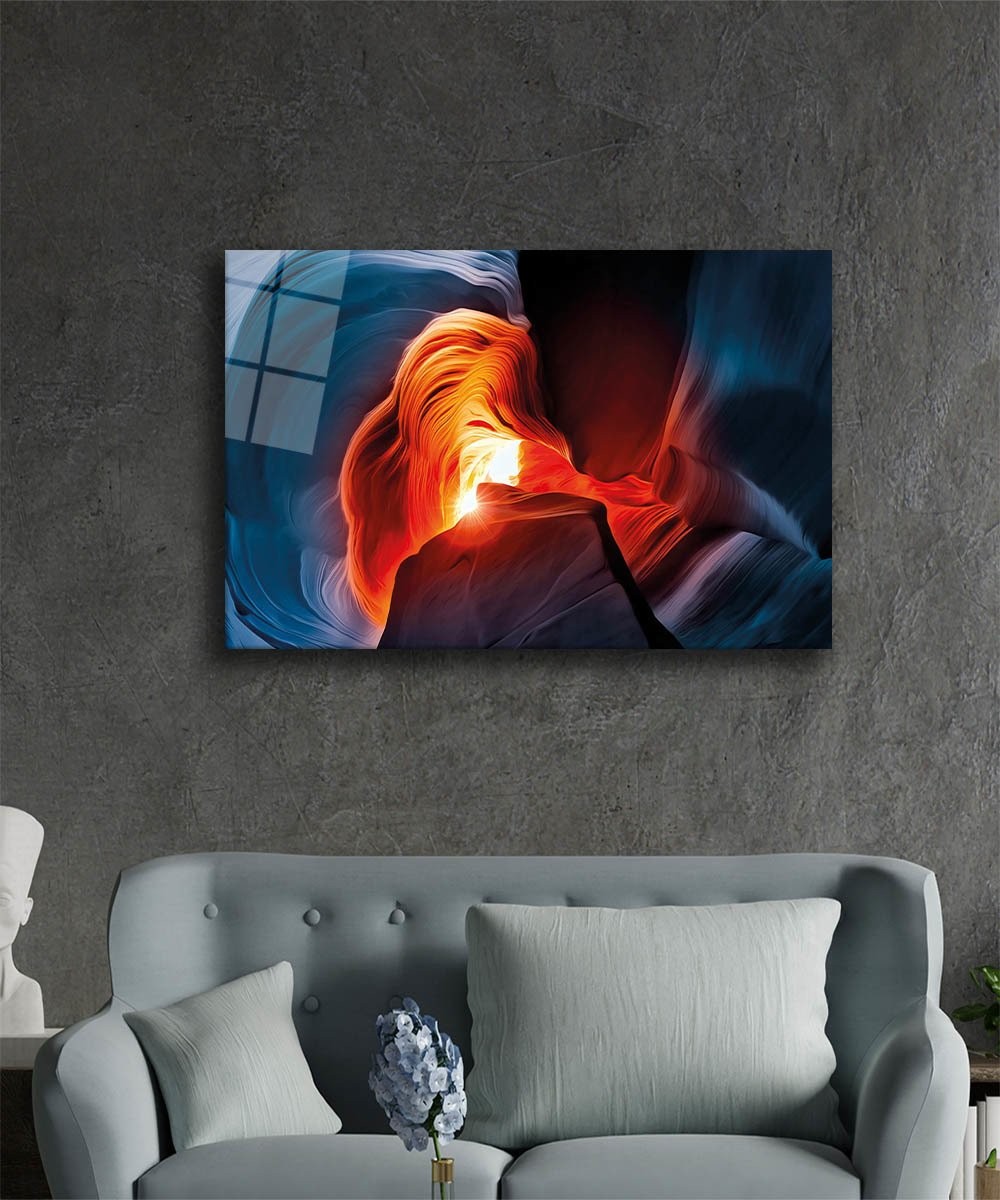 İllüstrasyon-11 Cam Tablo 4mm Dayanıklı Temperli Cam, Illustration Art Glass Wall Decor
