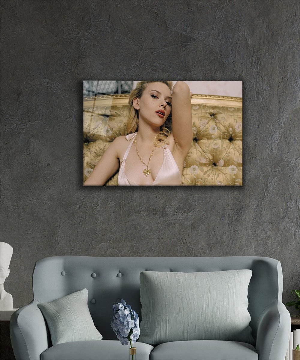 Ünlü Kadın Cam Tablo 4mm Dayanıklı Temperli Cam,