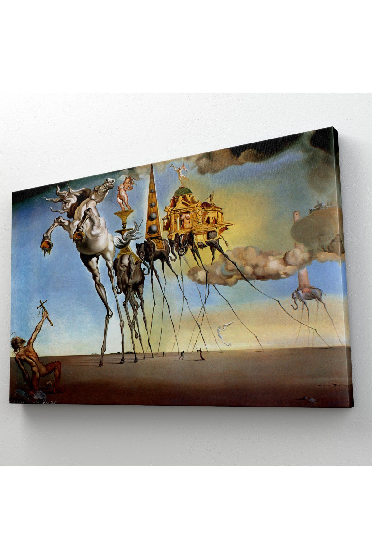 Salvador Dali - The Temptation of St. Anthony Kanvas Tablo ( TEK PARÇA )