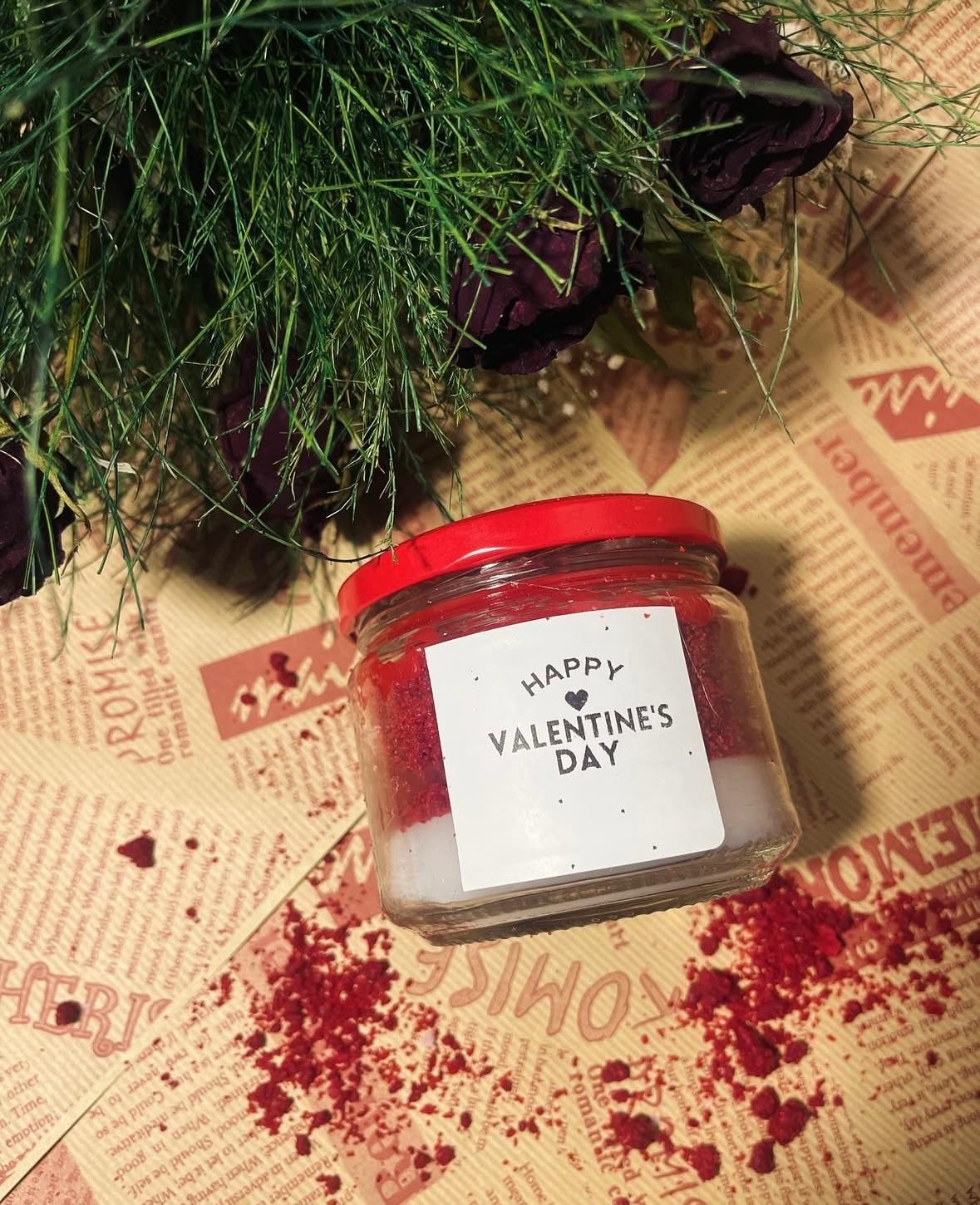 Dekoratif Kokulu Velvet Kavanoz Mum