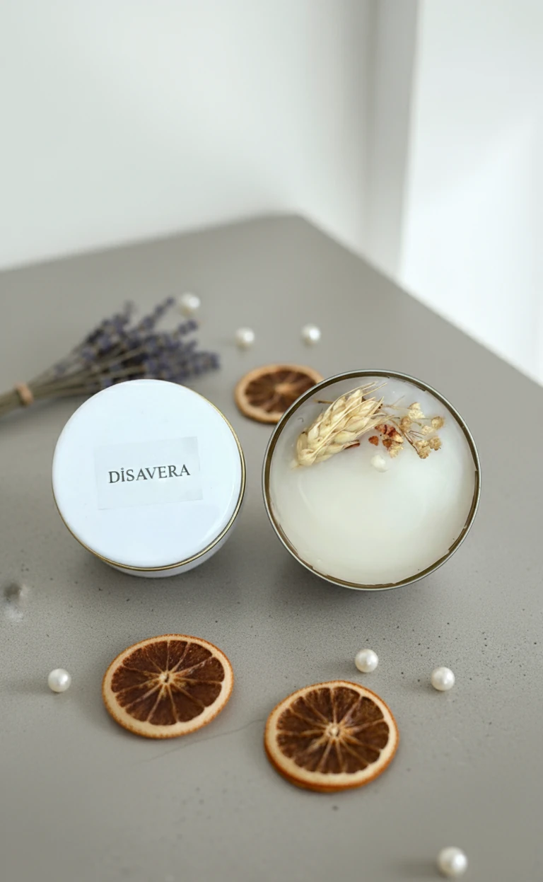 Dekoratif  Kokulu Kutu Mum