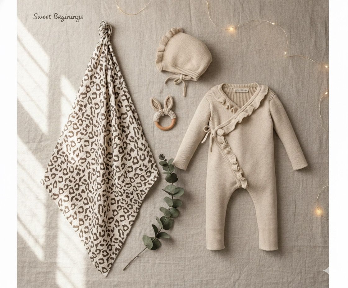  %100 Organik Pamuklu Kız Bebek Kruvaze Fırfırlı 3lü Takım 0-3 ay Triko