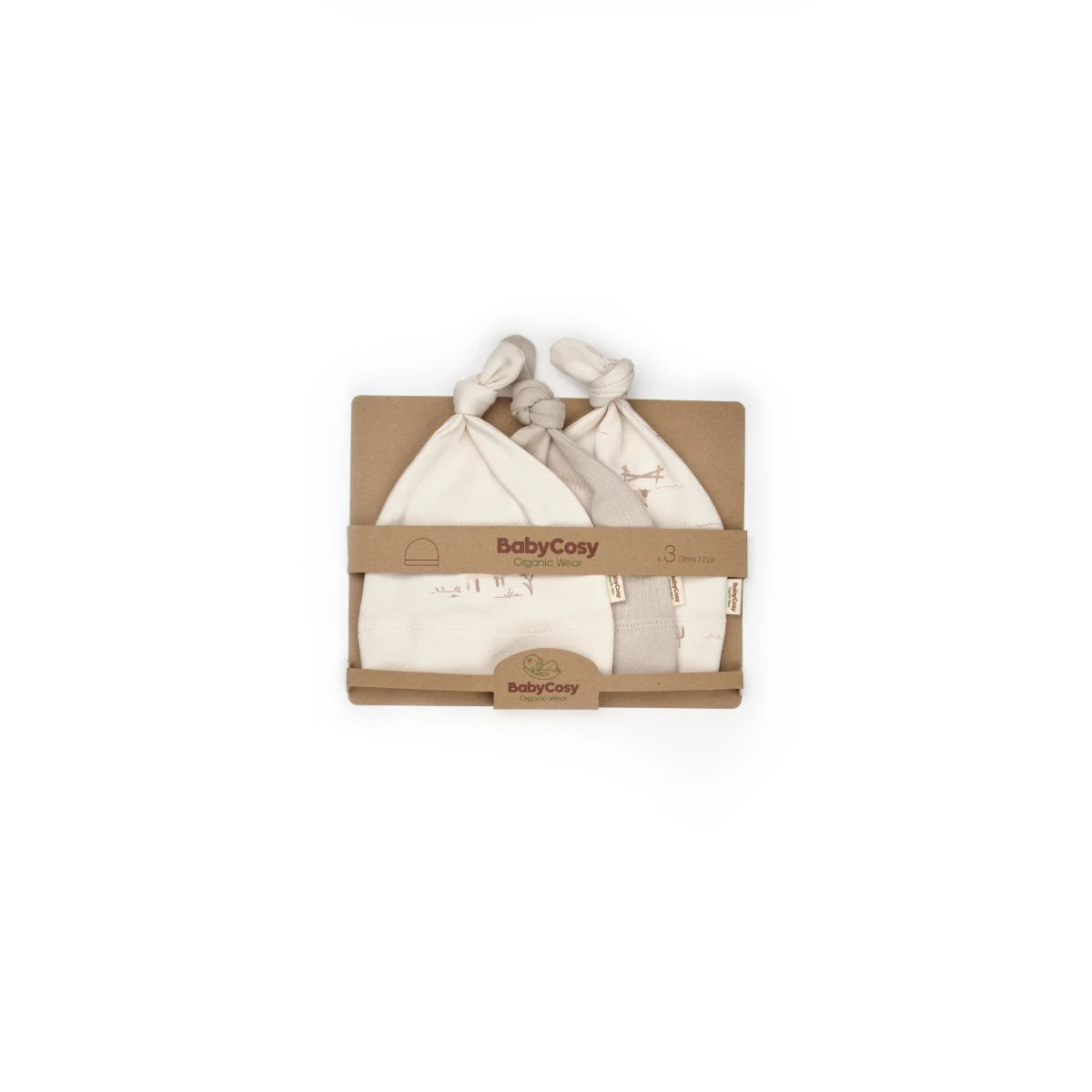 BABYCOSY ORGANIC UNISEX 0-3 AY LAMB 3LÜ ŞAPKA