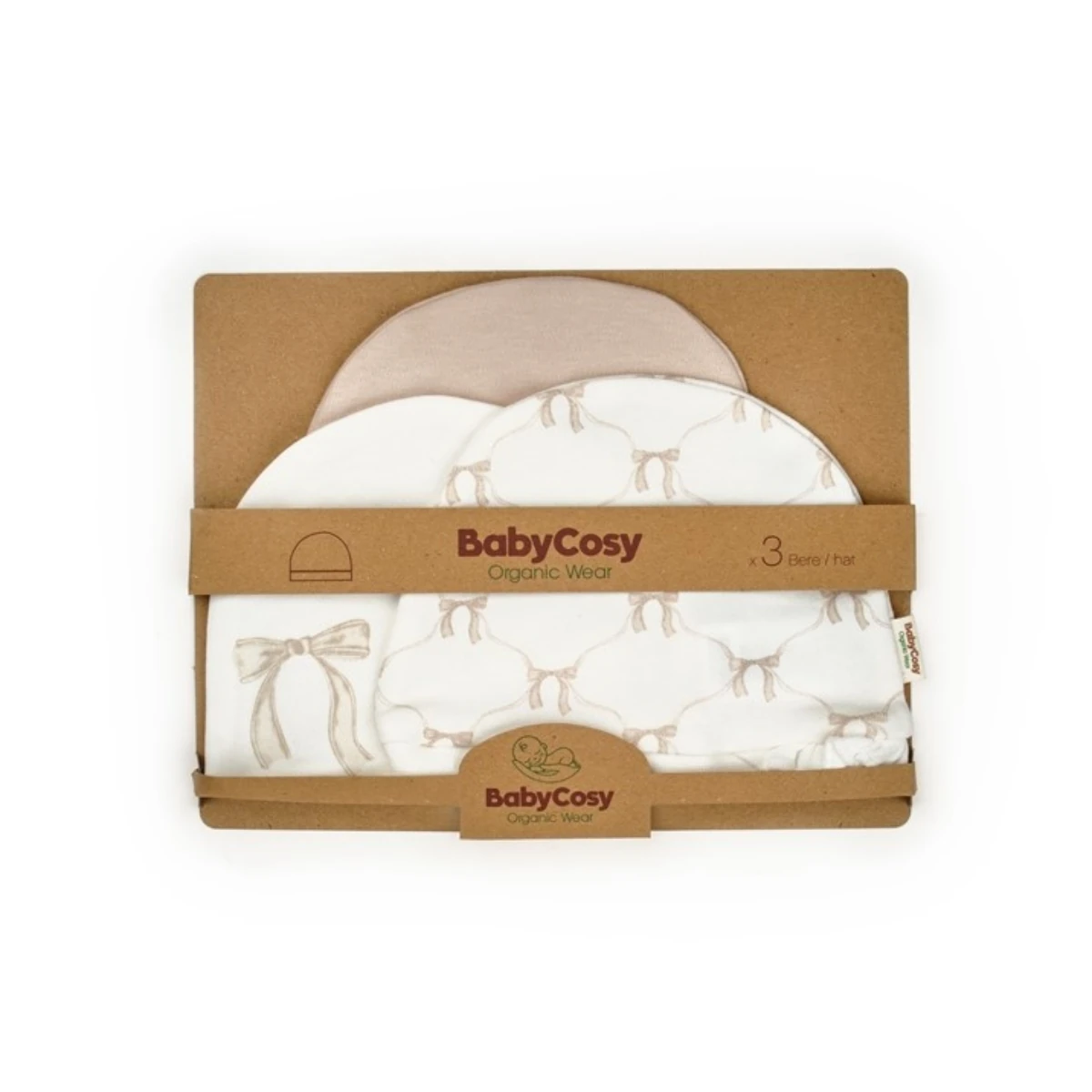 BABYCOSY-KIZ-BOW-3LU-SAPKA