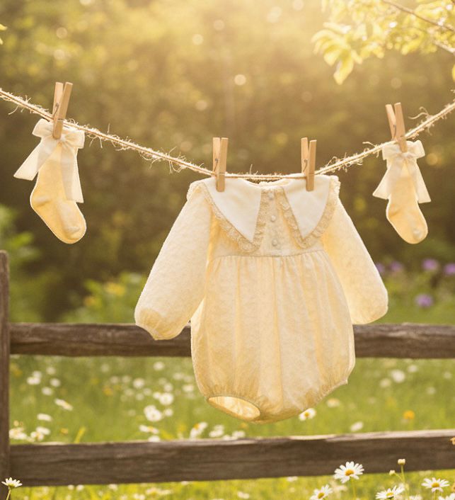 Kız Bebek Ay Yakalı Fistolu Elbise İkili Set