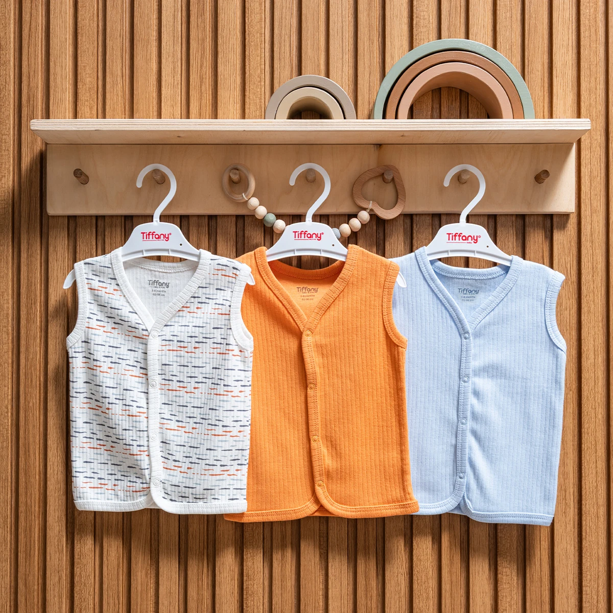 Bebek Yelek Striped Theme 3'lü Yelek