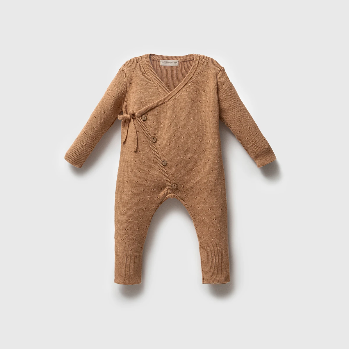 Nipperland 3-6-9-12 ay örme pamuk bebek Tulum