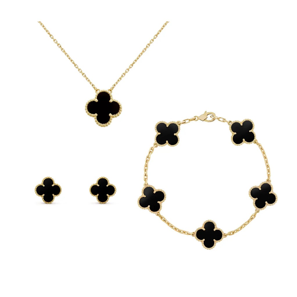 Highest Quality 18K Gold Plated Clover Set