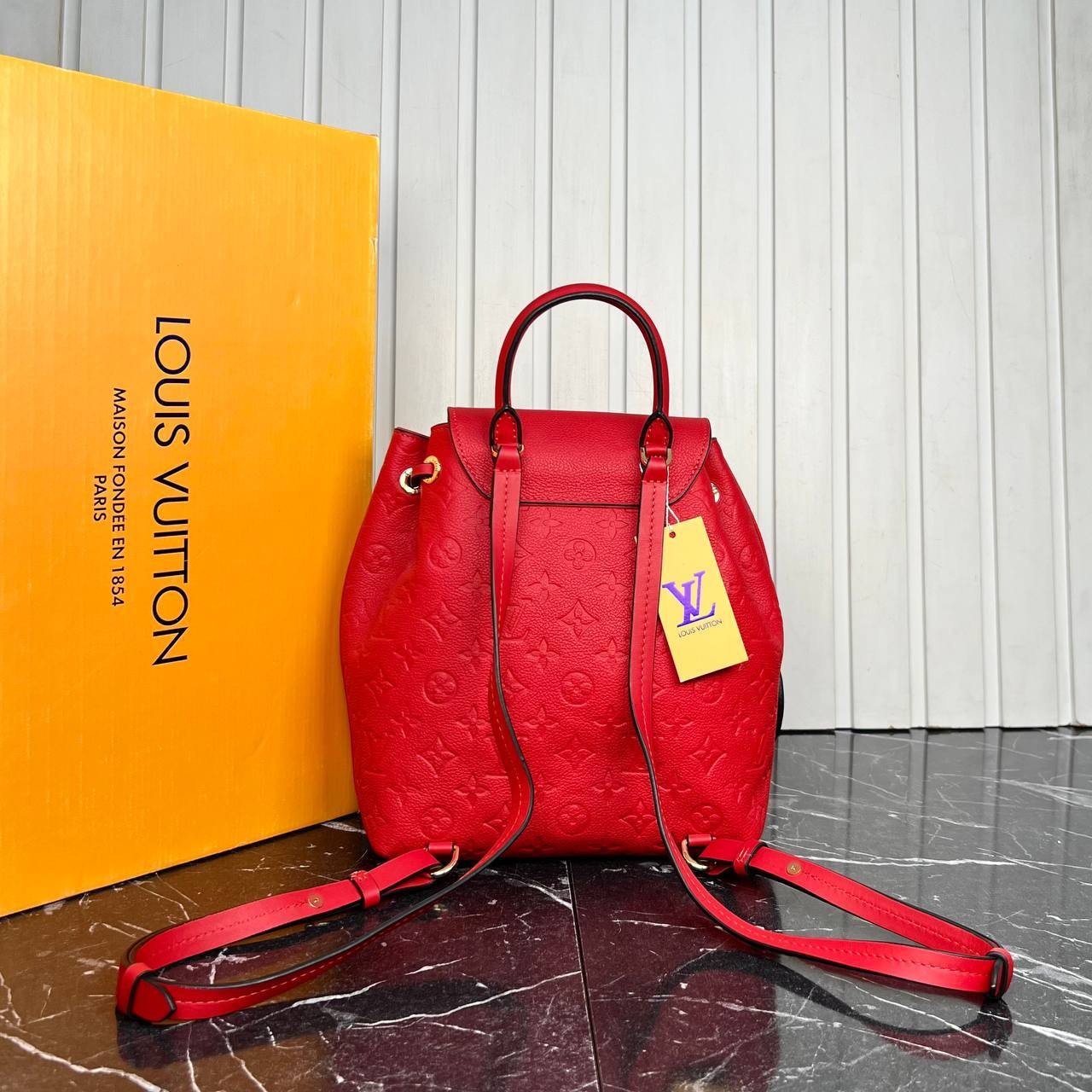 Leather Montsouris Backpack Luxury , Highest Quality Fashion Backpack