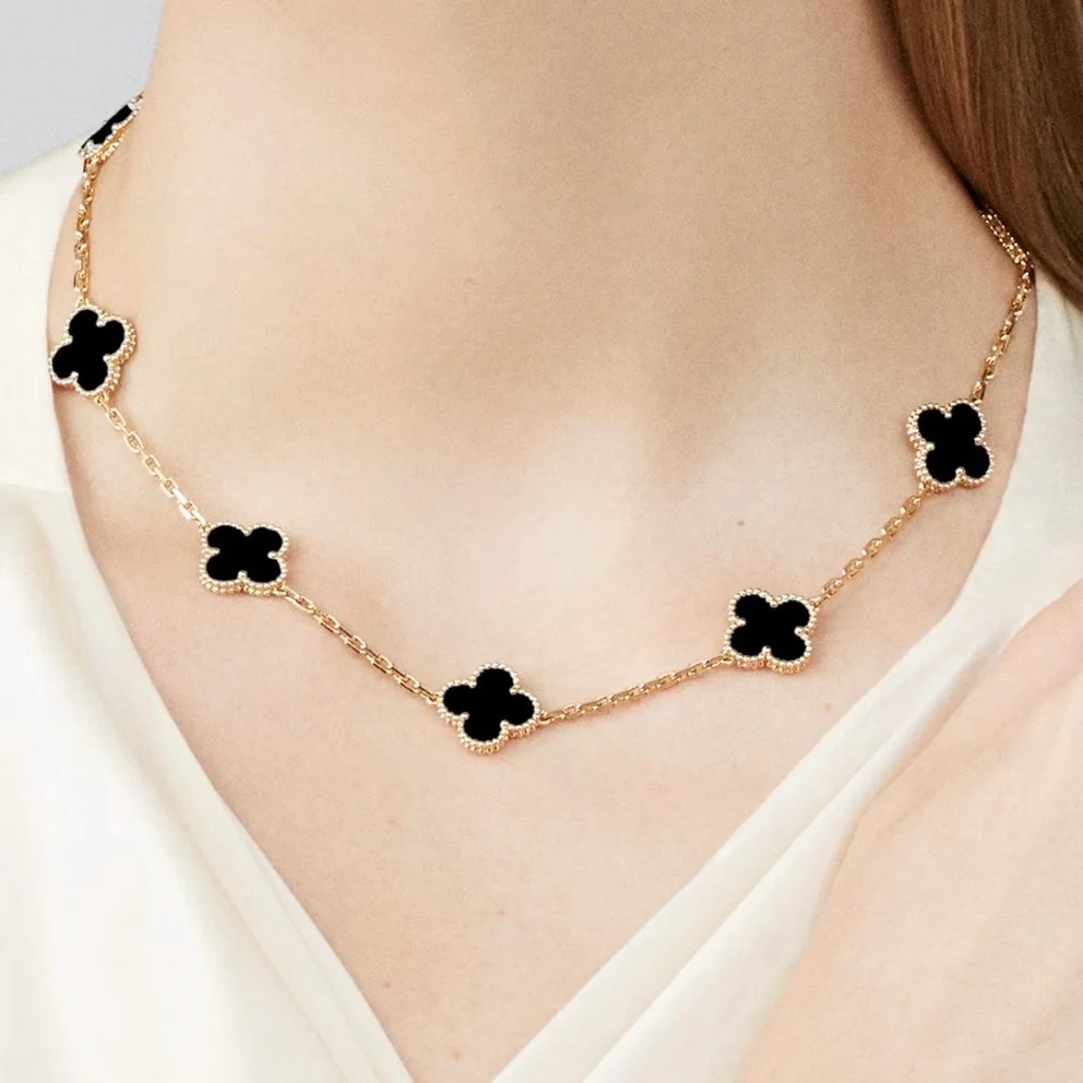 Highest Quality 18K Gold Plated 10 Clover Necklace