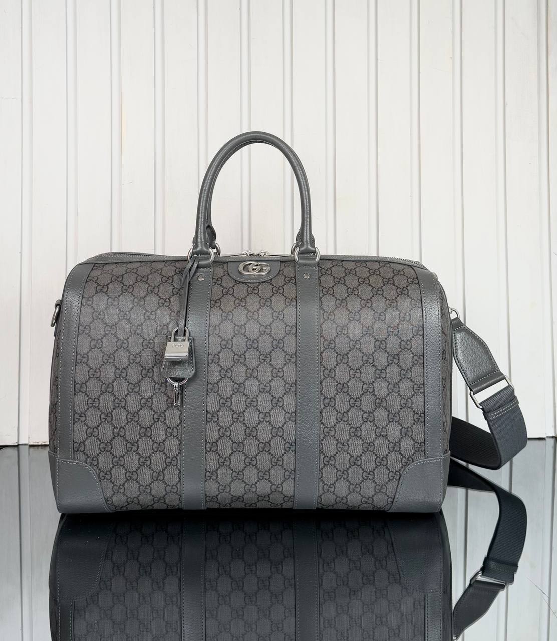 Top Quality Luxury Sport Bags,  Ophidia Large Duffle Bag  - Gray