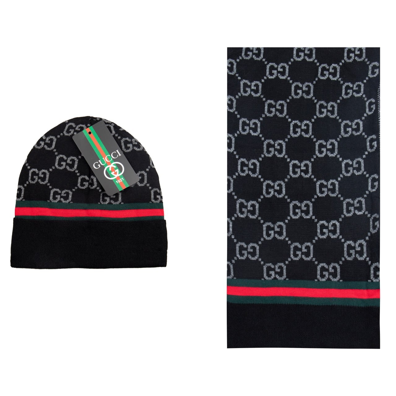 Unisex Hat&Scarf Set , Luxury Designer Winter Sets